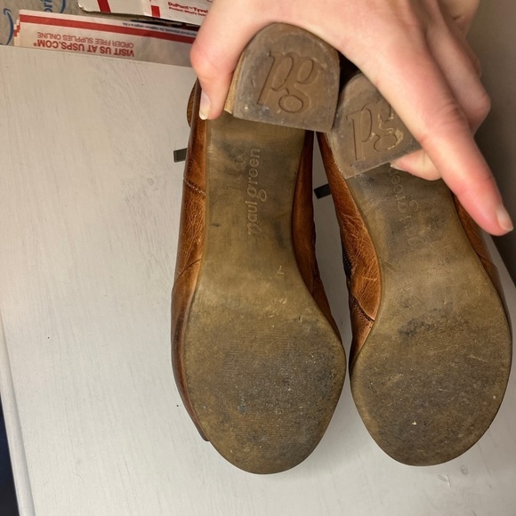 Paul Green Soft Leather Peep Toe Heeled Booties - Picture 6 of 15